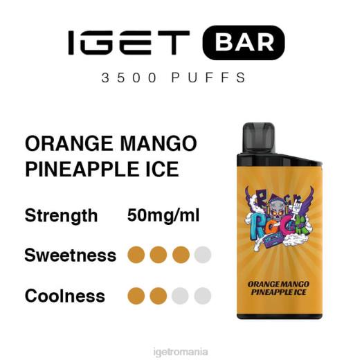 IGET wholesale bar 3500 pufuri 800R290 gheață de ananas de mango portocaliu