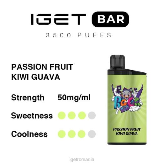 IGET vape sale bar 3500 pufuri 800R297 guava kiwi fructul pasiunii