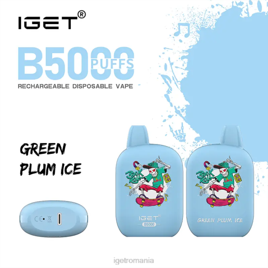 IGET vapes b5000 800R311 gheață de prune verde