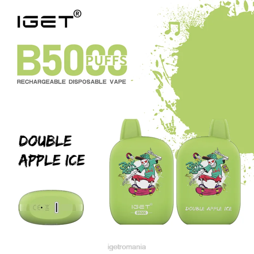 IGET vape b5000 800R315 gheață de mere dublă