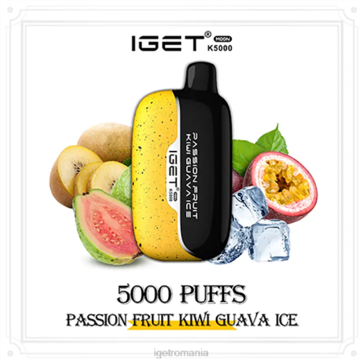 IGET online moon 5000 pufuri 800R212 gheață de guava kiwi fructul pasiunii