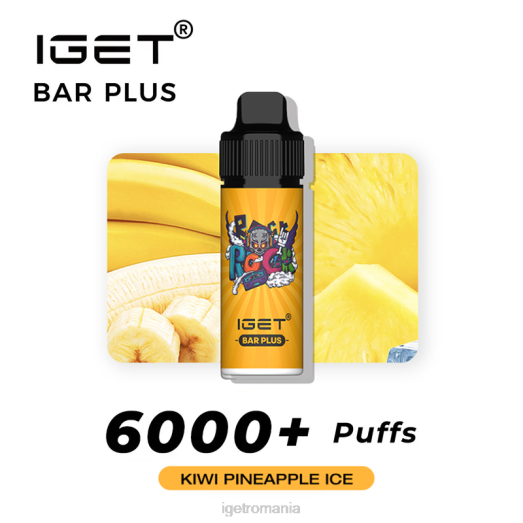 baton IGET bar online plus 6000 pufuri 800R234 gheață cu ananas kiwi