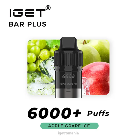IGET price bar plus pod 6000 pufuri 800R253 gheață de mere și struguri