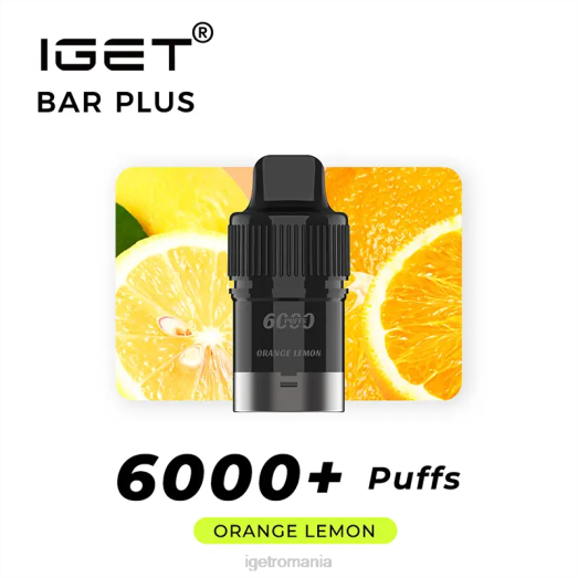 IGET vapes bar plus pod 6000 pufuri 800R261 portocala lamaie