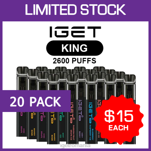 IGET bar sale king - 2600 pufuri - 20 pachet 800R503