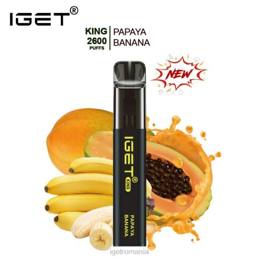 IGET bar sale king - 2600 pufuri 800R573 gheață de banane cu papaya