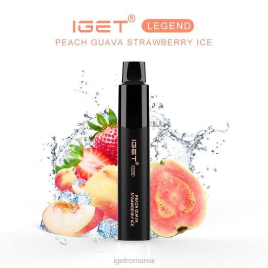 legenda IGET vape sale - 4000 pufuri 800R651 gheață de căpșuni cu piersici guava